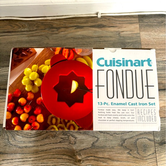 Cuisinart Other - BRAND NEW-Cuisinart 1.5gt Cast Iron Fondue Maker- Red color